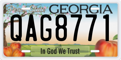 GA license plate QAG8771