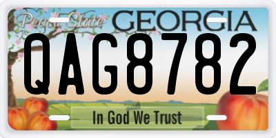 GA license plate QAG8782