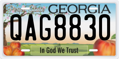 GA license plate QAG8830