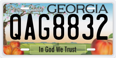 GA license plate QAG8832