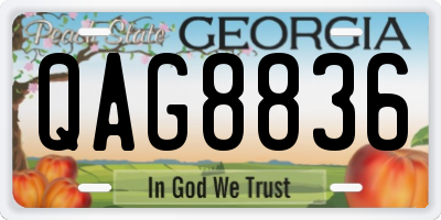GA license plate QAG8836