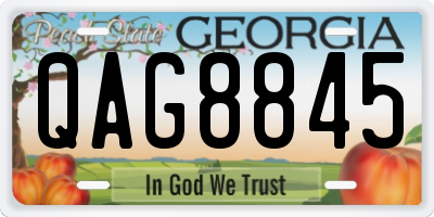 GA license plate QAG8845