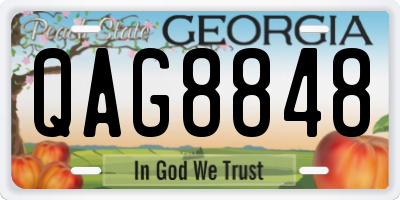 GA license plate QAG8848