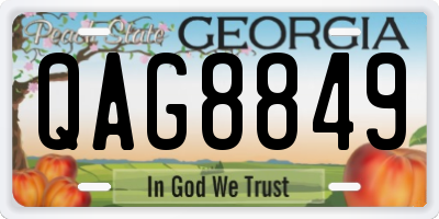 GA license plate QAG8849