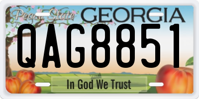 GA license plate QAG8851