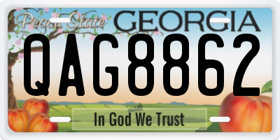 GA license plate QAG8862