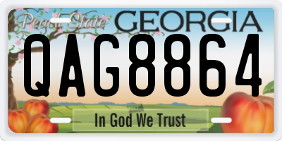 GA license plate QAG8864