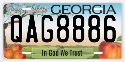 GA license plate QAG8886