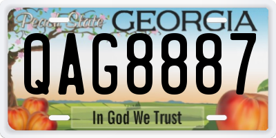 GA license plate QAG8887