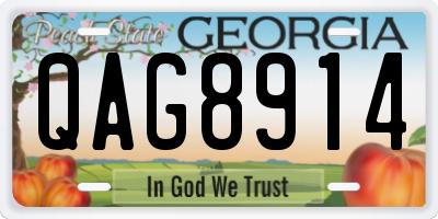 GA license plate QAG8914