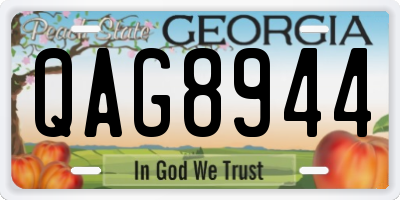 GA license plate QAG8944