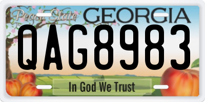 GA license plate QAG8983