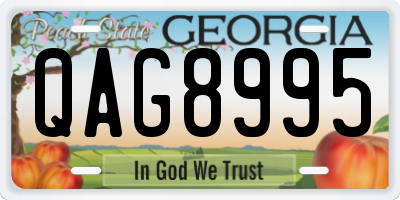 GA license plate QAG8995