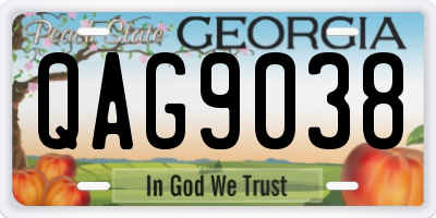 GA license plate QAG9038