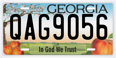 GA license plate QAG9056