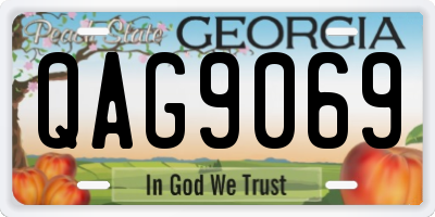 GA license plate QAG9069