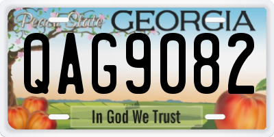 GA license plate QAG9082