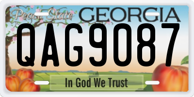 GA license plate QAG9087