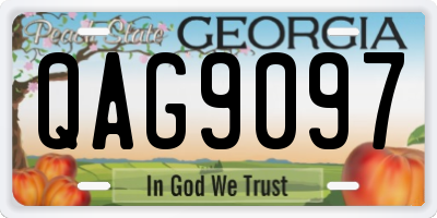 GA license plate QAG9097