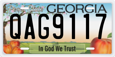 GA license plate QAG9117