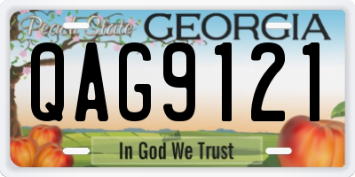 GA license plate QAG9121