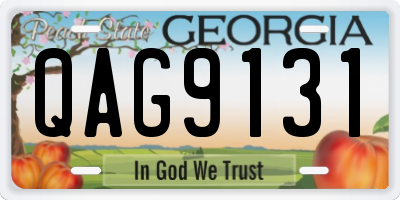 GA license plate QAG9131
