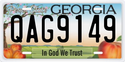 GA license plate QAG9149