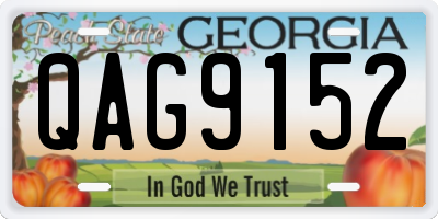 GA license plate QAG9152