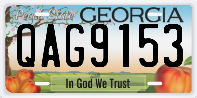 GA license plate QAG9153