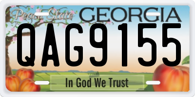 GA license plate QAG9155