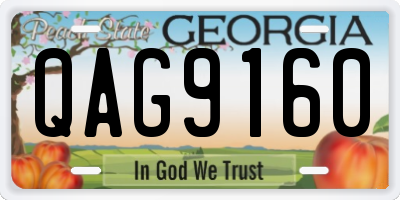 GA license plate QAG9160