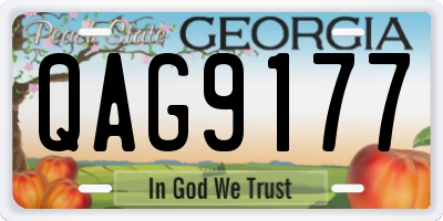 GA license plate QAG9177