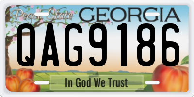 GA license plate QAG9186