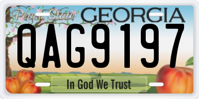 GA license plate QAG9197