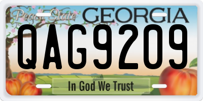 GA license plate QAG9209