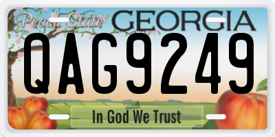 GA license plate QAG9249
