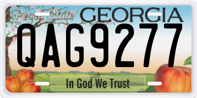 GA license plate QAG9277