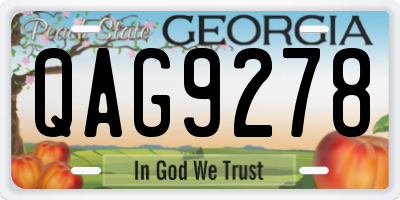 GA license plate QAG9278