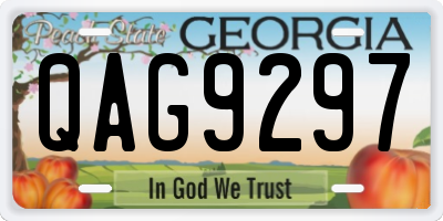 GA license plate QAG9297