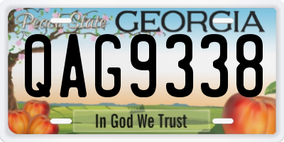 GA license plate QAG9338