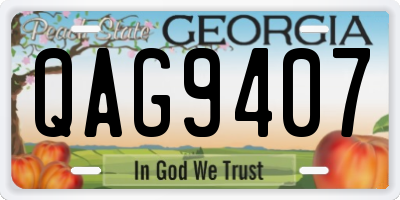 GA license plate QAG9407