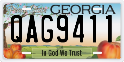 GA license plate QAG9411