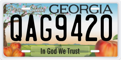 GA license plate QAG9420