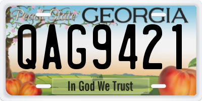 GA license plate QAG9421