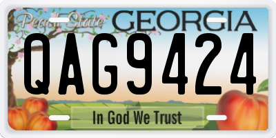 GA license plate QAG9424