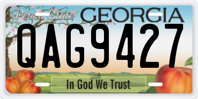 GA license plate QAG9427