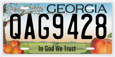GA license plate QAG9428