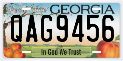 GA license plate QAG9456