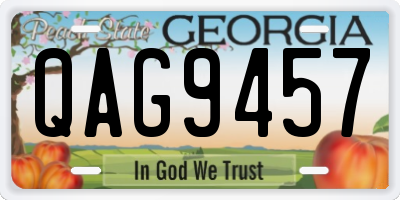 GA license plate QAG9457