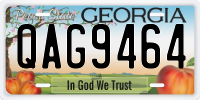 GA license plate QAG9464